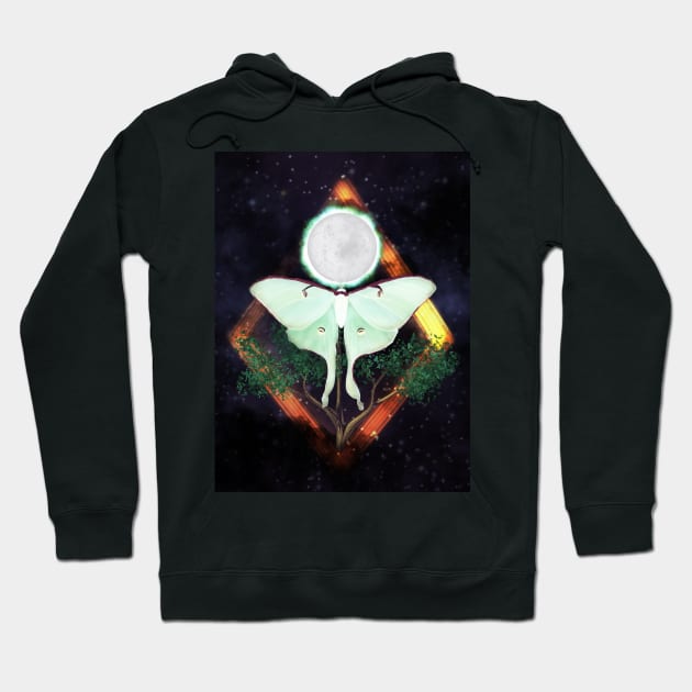 Lunar Moth Hoodie by Plants Over Everything